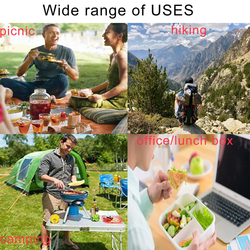 Pinenjoy 2Pcs Multi-Function Camping Spork 18/10(304) Stainless Steel Spoon Fork Knife Can Opener Bottle Opener 5 in 1 Protable Utensil for Outdoor Camping, Hiking, Fishing, Boating,BBQ,Travel - BeesActive Australia
