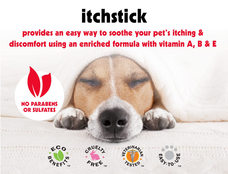 Petkin Anti Itch Stick for Pets - Simply Rub on Anytime to Provide Pain & Itching Relief for Dogs & Cats on Contact - Bitter Taste Stops Licking & Chewing - 1.5 oz Net Weight -Ideal for Home or Travel 1 Pack - BeesActive Australia