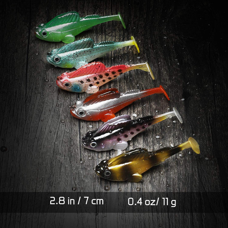 TRUSCEND Fishing Lures for Bass Trout Paddle Tail Swimbaits Soft Fishing Baits Freshwater Saltwater - BeesActive Australia