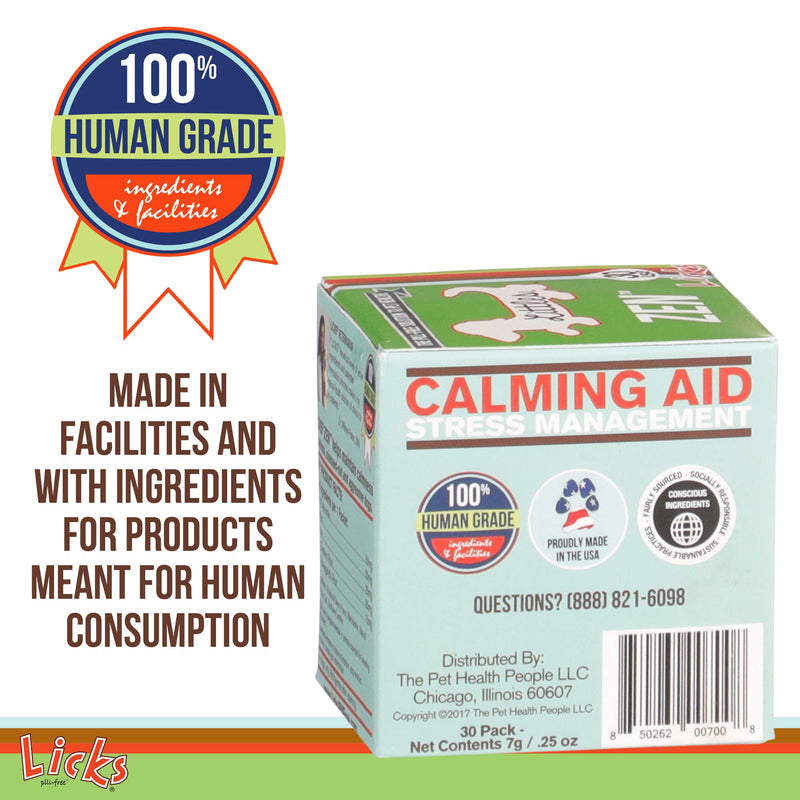 Licks Pill Free Zen Small Breed Dog Calming Aid - Zen Calming Aid Supplements for Aggressive Behavior & Nervousness - Calming Dog & Puppy Treats for Stress Relief & Dog Health - Gel Packets 30 Count (Pack of 1) - BeesActive Australia