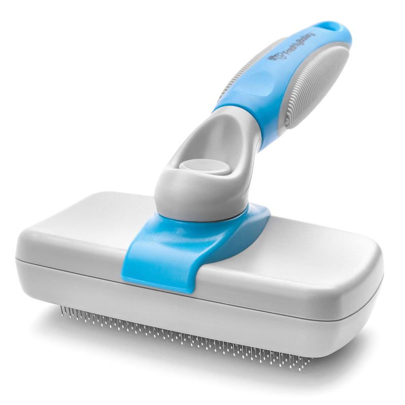 Freshly Bailey Dematting and Deshedding Grooming Tool - Dual Length Pet Comb - Self Cleaning Slicker Brush for Cats and Dogs - BeesActive Australia