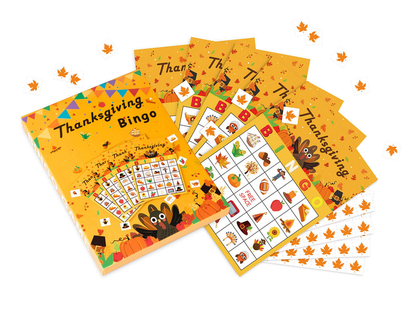 Geefuun Thanksgiving Games Fall Bingo Cards for Party Supplies Decorations-24 Players - BeesActive Australia