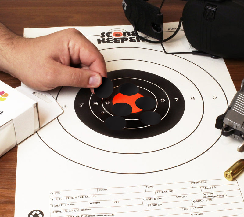 [AUSTRALIA] - ChromaLabel 1 Inch Permanent Round Target Pasters for Shooting and Marksmanship, 1000 per Dispenser Box Black 