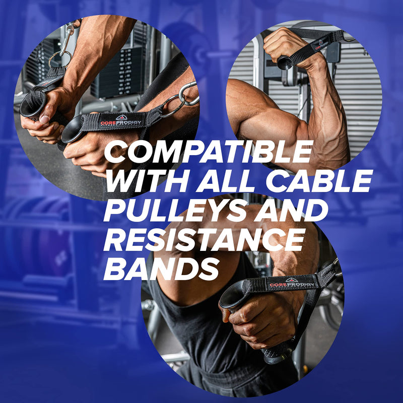 Core Prodigy Heavy Duty Exercise Handles - Grip Attachments for Cable Machine Pulleys, Gym Equipment, Resistance Bands, and Weight Lifting Standard - BeesActive Australia