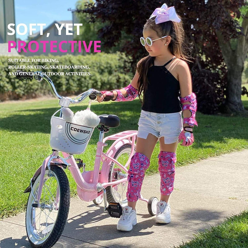 Simply Kids Innovative Soft Kids Knee and Elbow Pads with Bike Gloves I Comfortable Toddler Protective Gear Set for Roller-Skating Skateboard I Bike Knee Pads for Children Boys Girls 2-4 5-8 9-11 (2nd Gen) Unicorn Small - BeesActive Australia