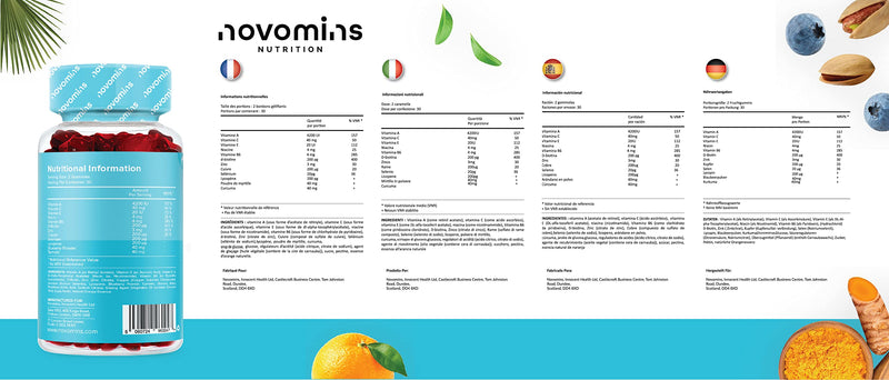 Hair Gummies for Hair Growth - Chewable Hair Vitamins - Biotin - Vegan - Skin Hair Nail Vitamins for Women & Men by Novomins - BeesActive Australia