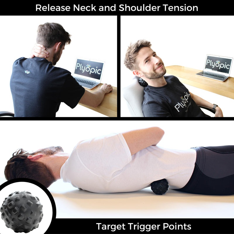 Plyopic Massage Ball Set - for Deep Tissue Muscle Recovery, Myofascial Release, Trigger Point Therapy, Mobility, Plantar Fasciitis Relief - Eliminate Muscle Pain and Tension in Your Back Neck Foot - BeesActive Australia
