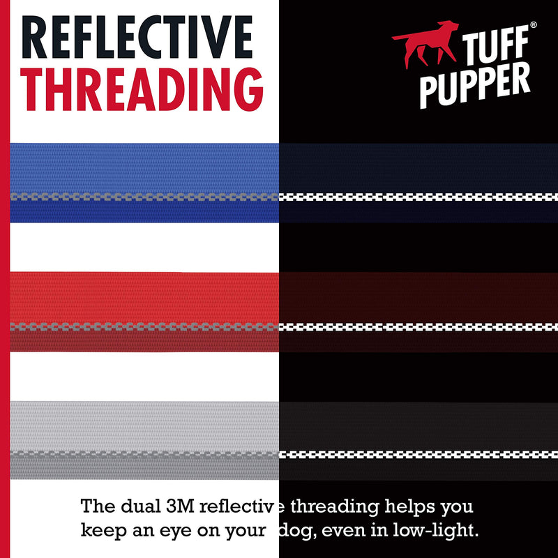 Tuff Pupper Martingale Collar for Dogs | Gentle Nylon & Steel Chain Limited Cinch Design is Perfect for Training | Dual Leash Attachment Points | Durable Quick Release Buckle | Sizing for All Breeds Small (12-16" Neck) Fiery Red - BeesActive Australia