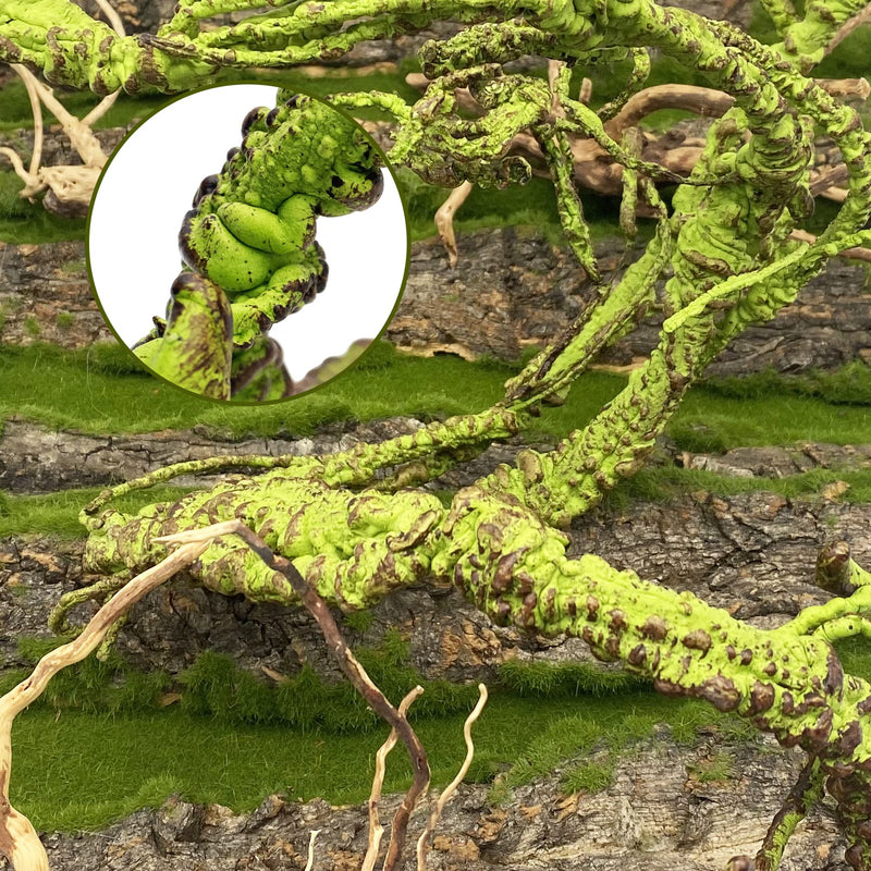 Reptile Plants Bearded Dragon Bendable Jungle Climbing Vines Terrarium Branches Flexible Hanging Tank Accessories Decors Pet Habitat Decoration for Lizard Gecko Frog Snake - BeesActive Australia
