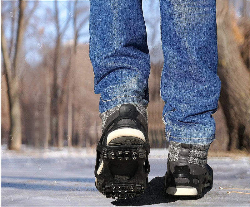 Limm Crampons Ice Traction Cleats Large - Lightweight Traction Cleats for Walking on Snow & Ice - Anti Slip Shoe Grips Quickly & Easily Over Footwear - Portable Ice Grippers for Shoes & Boots Compact - BeesActive Australia