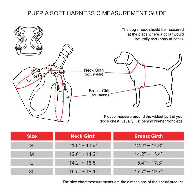 Puppia Soft Harness C Medium SKY BLUE - BeesActive Australia