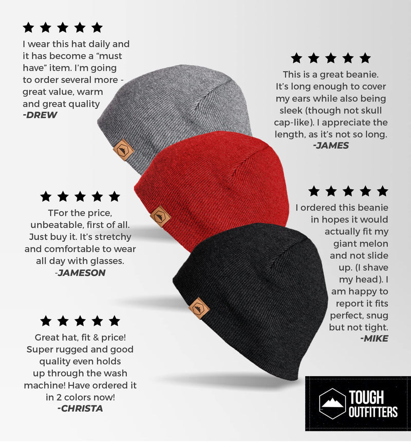 Knit Beanie Winter Hats for Men and Women - Warm, Soft & Stretchy Daily Ribbed Toboggan Cap for Cold Weather Beige - BeesActive Australia