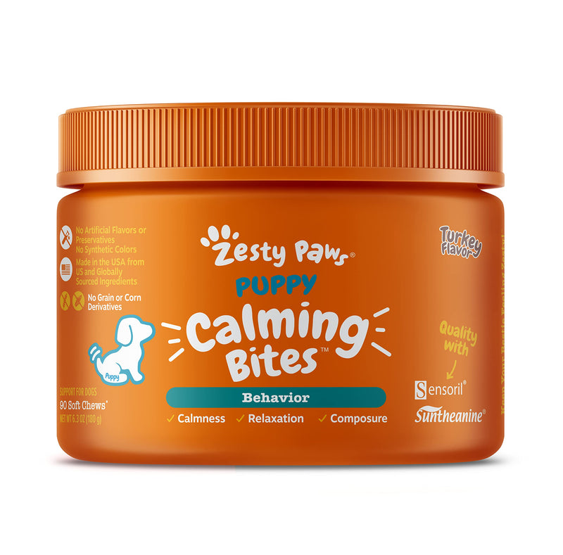 Zesty Paws Puppy 8-in-1 Multivitamin Soft Chews + Puppy Calming Soft Chews - BeesActive Australia