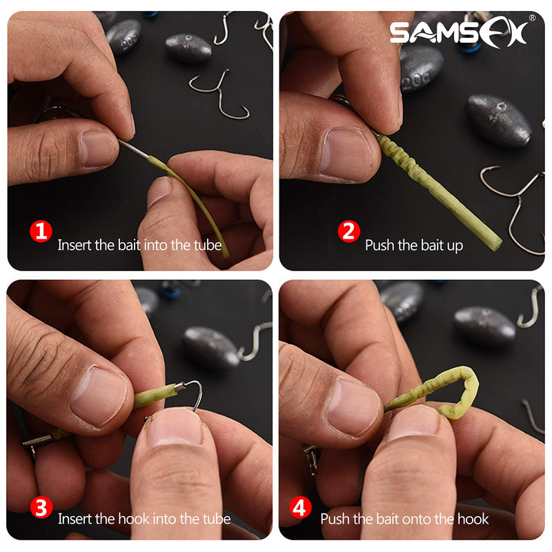 SAMSFX Fishing Knot Tying Tool, Hook Sharpener, Split Rings Opener and Upper Bait Aid Tools with Zinger Retractor Combo 5pcs Fishing Tools Kit - BeesActive Australia