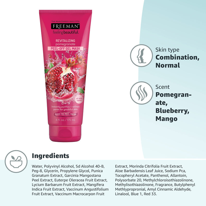 Freeman Feeling Beautiful Pomegranate Revealing Peel-Off Mask 175ml (Packaging May Vary) - BeesActive Australia