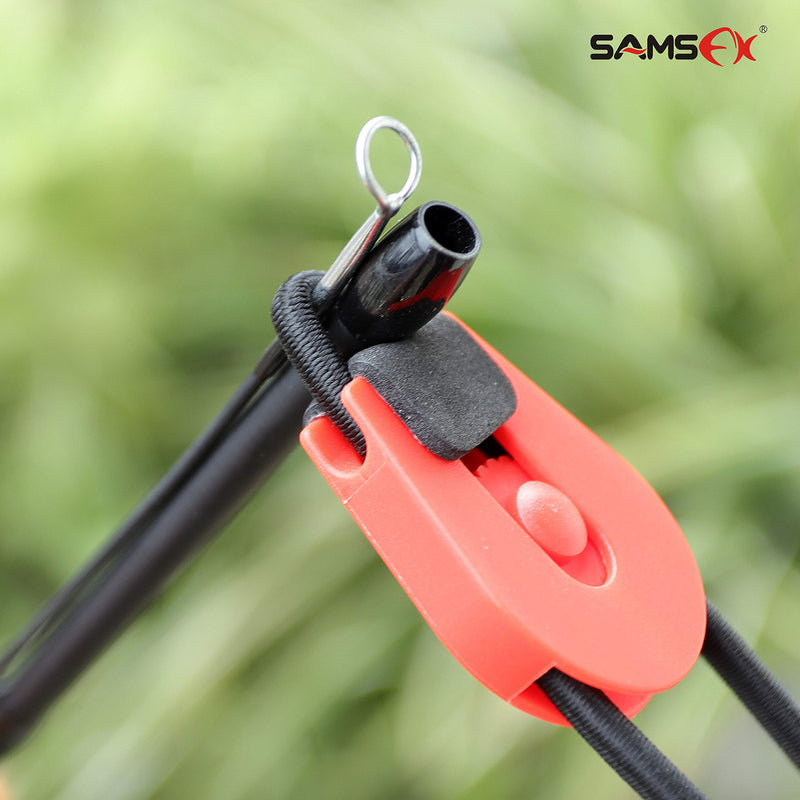 [AUSTRALIA] - SAMSFX Fishing Quick Rod Ties Leash for Pole Holders Organizer Bunngee Cord Straps 20cm / 7.8", S 