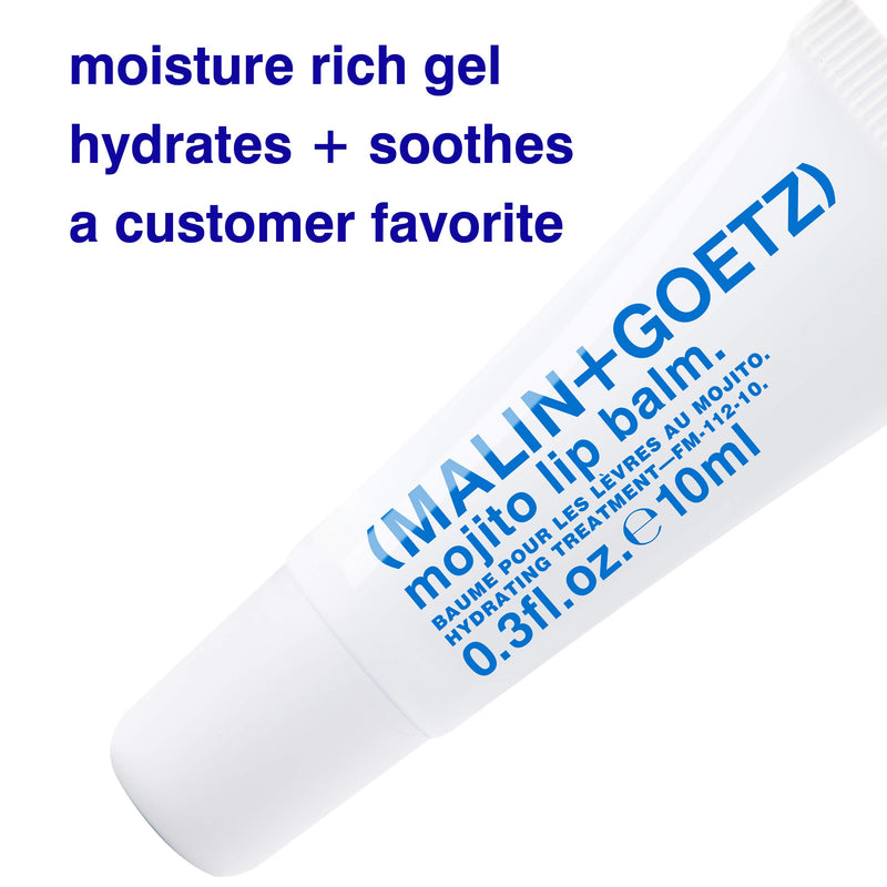 Malin + Goetz Mojito Lip Moisturizer for men and women, long lasting hydrating, soothing dry lip repair treatment, lightly fragranced, color free. vegan and cruelty free 0.3 fl oz - BeesActive Australia