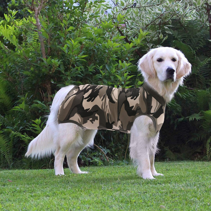 SAWMONG Dog Recovery Suit, Dog Surgical Suit for Abdominal Wounds, Dog After Surgery Recovery Snugly Suit, Dog Onesie for Male Female, Prevent Licking Dog Bodysuit, Substitute Dog E-Collar & Cone Medium Camouflage - BeesActive Australia
