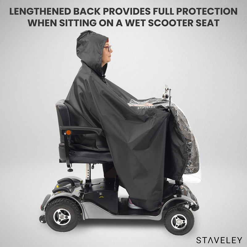 Staveley Large Mobility Scooter Cape | Waterproof Rain Poncho Cover for Electric Scooters and Wheelchair - BeesActive Australia