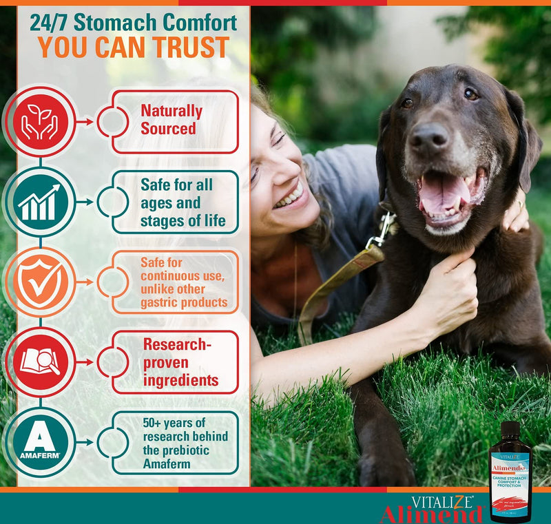 Vitalize Alimend K9 - Dog Upset Stomach Relief for Nausea, Vomiting & Diarrhea - 6 Oz - BeesActive Australia