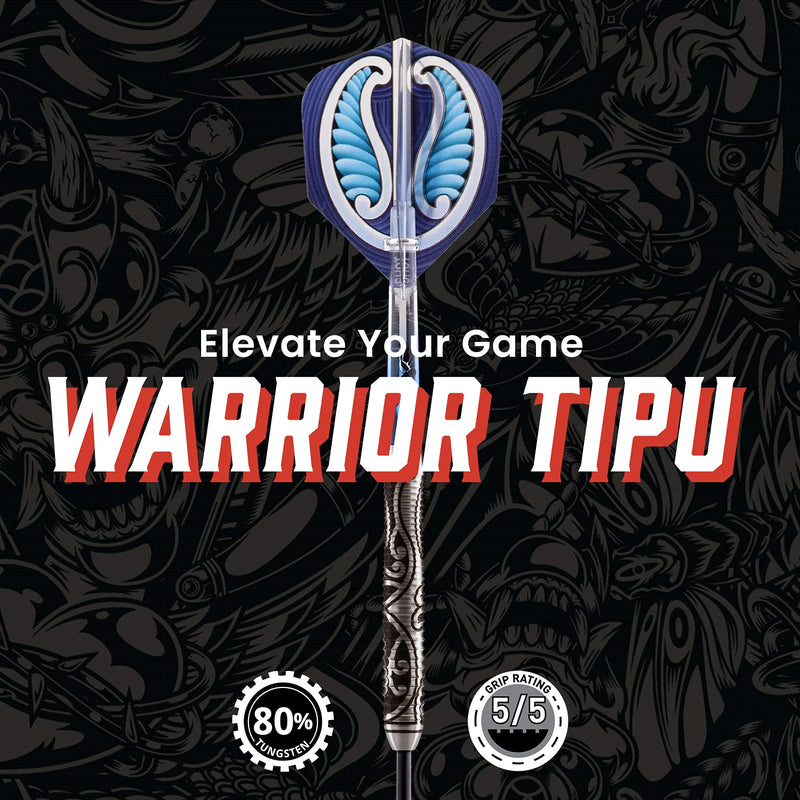 Shot! Darts Warrior Tipu Soft Tip Dart Set Front Weighted 80% Tungsten Barrels 18.0 Grams - BeesActive Australia