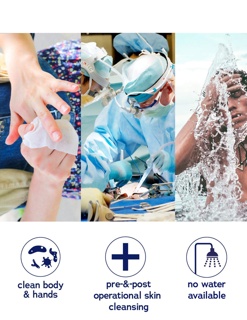 DYMACARE Hygienic Bed Bath Wipes | Rinse-Free | Alcohol-Free | Wet Wipes for Body, Hands & Face (6 Packs, (60 Wipes in Total)) 10 Count (Pack of 6) - BeesActive Australia