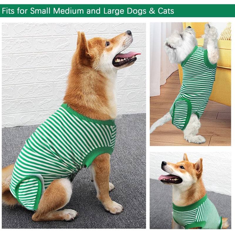 Dog Recovery Suit, After Surgery Wear for Pets Male Female, Professional Dog Onesie for Surgery for Abdominal Wounds Recovery Shirt, Substitute E-Collar & Cone XX-Large Green - BeesActive Australia