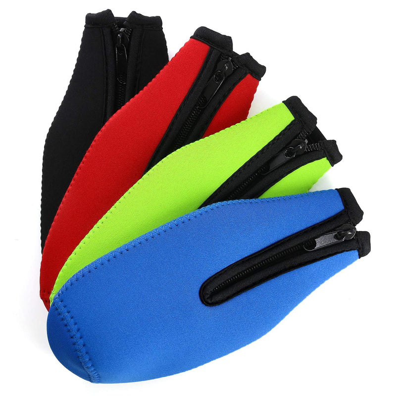 Beer Bottle Insulator Sleeve Different Color. Zip-up Bottle Jackets. Keeps Beer Cold and Hands Warm. Classic Extra Thick Neoprene with Stitched Fabric Edges, Enclosed Bottom, Perfect Fit (Pack-of-4) Pack-of-4 - BeesActive Australia