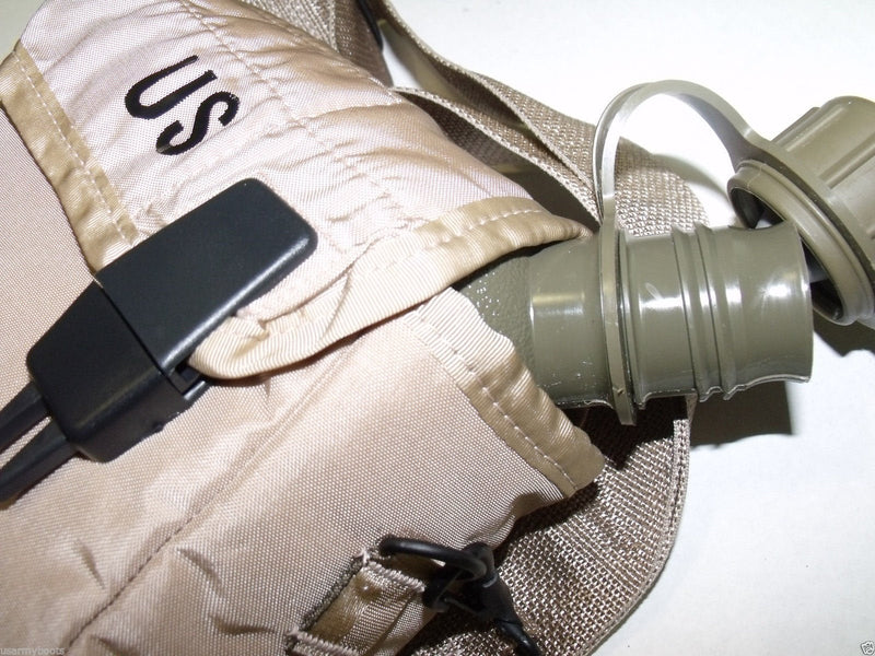 New 2 QT Collapsible Water Canteen + Desert Tan Cover Pouch with Sling US Army Military by US Goverment GI USGI - BeesActive Australia