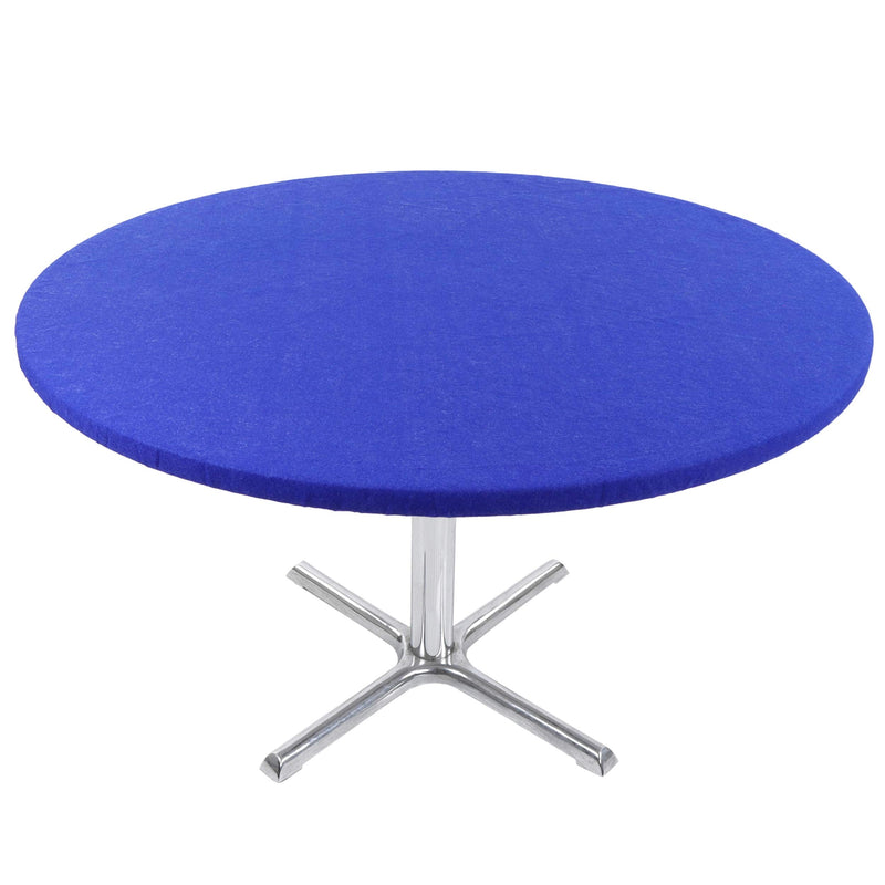 Jigitz Round Game Table Cover Fitted Table Cloth - 36in to 48in Elastic Fit Felt Poker Table Cover Protector Blue - BeesActive Australia