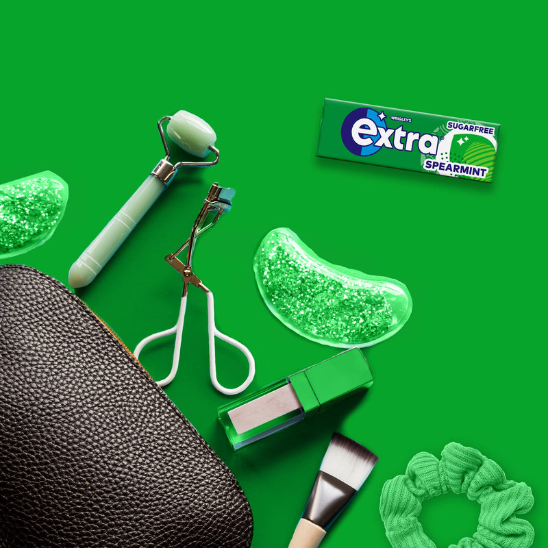 Wrigley's Extra Sugarfree Chewing Gum, Refreshing Spearmint Flavour, Freshens Breath, With Xylitol, Helps with Oral Hygiene for Healthy Teeth and Gums 30 x 10 Packs Single - BeesActive Australia