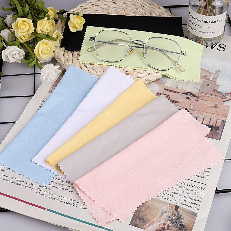 14 Pack Eyeglasses Cleaning Cloth, 7x6 inch Premium Microfiber Glasses Cleaner Cloth Glass Wipes for Laptop Camera Lenses iPad LCD Screens - BeesActive Australia
