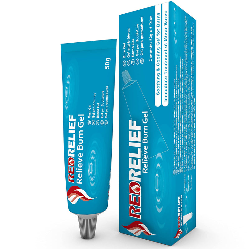 RedRelief Emergency Burn Gel 50g Tube- Soothing and Cooling Gel Dressing for Burns, Scalds and Sunburn - BeesActive Australia