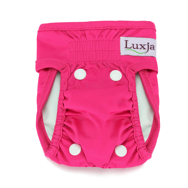 LUXJA Reusable Female Dog Diapers with Extra Detachable Diaper Pads (Pack of 4), Washable Wraps for Female Dog (Gray + Green + Purple + Rose Red) XS: newborn puppies - BeesActive Australia