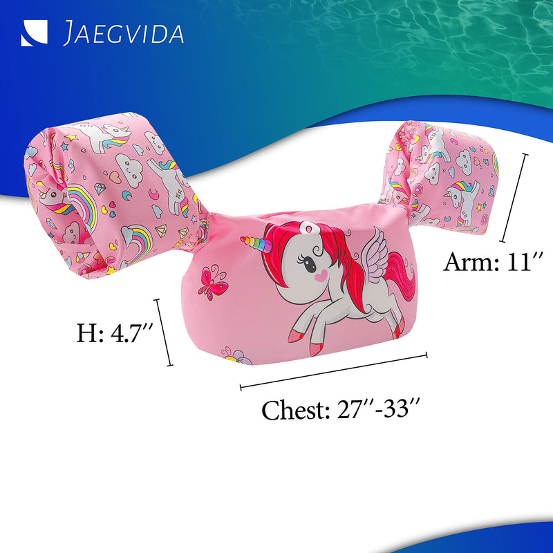 Jaegvida Kids Swim Vest for Swimming Learning Pink Unicorn - BeesActive Australia