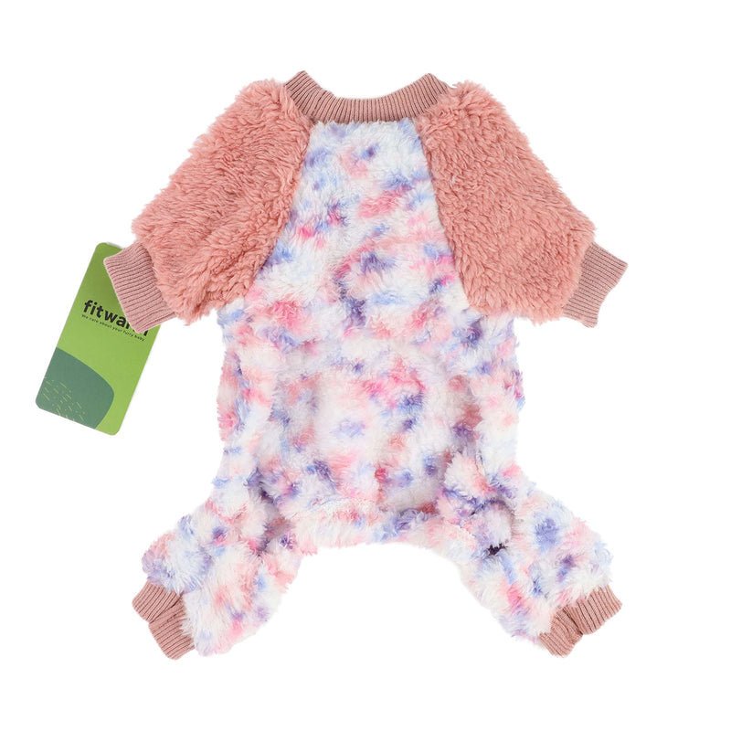 Fitwarm Thermal Dog Pajamas Fuzzy Velvet Doggie Coat Puppy Winter Onesies Doggy Soft PJS Pet Cold Weather Clothes Cat Apparel L Pink - BeesActive Australia