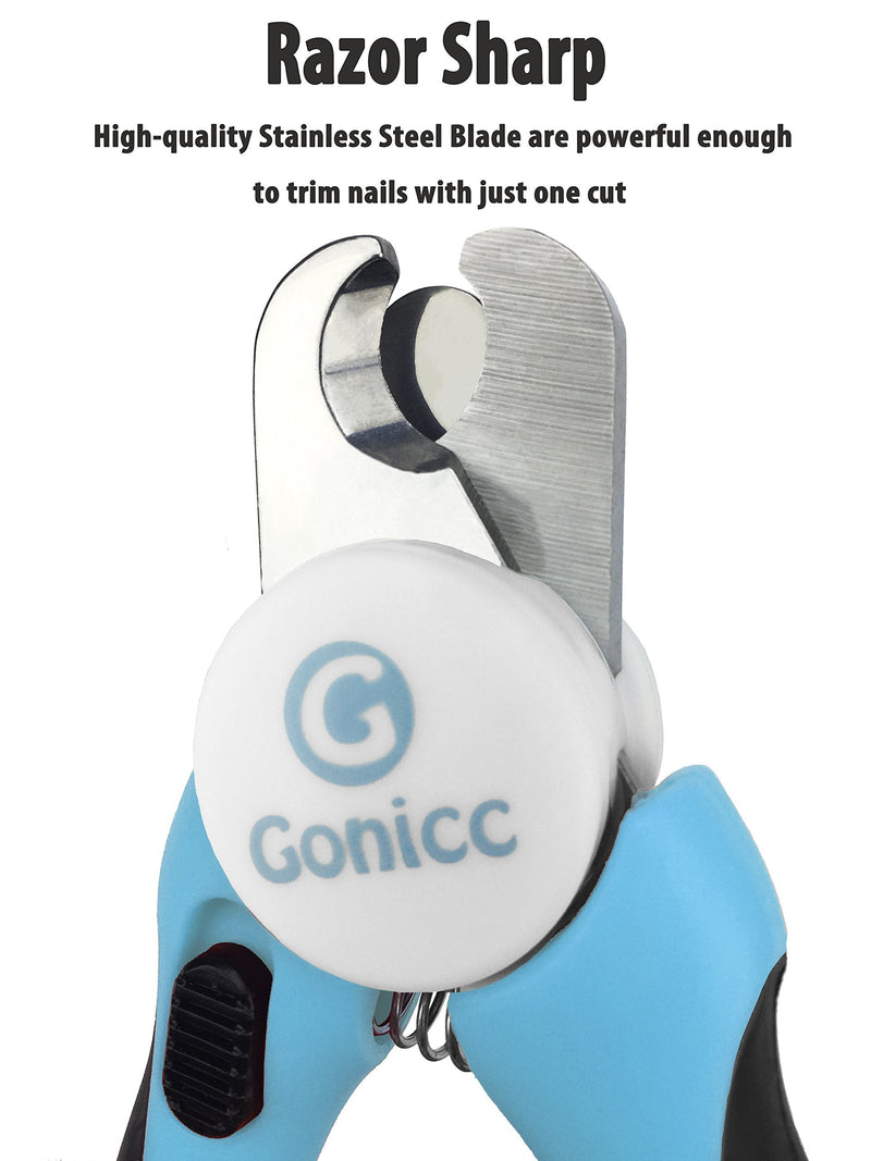 gonicc Dog & Cat Pets Nail Clippers and Large Medium Breeds Nail Clippers. with Safety Guard to Avoid Over Cutting, Free Nail File, Razor Sharp Blade - BeesActive Australia