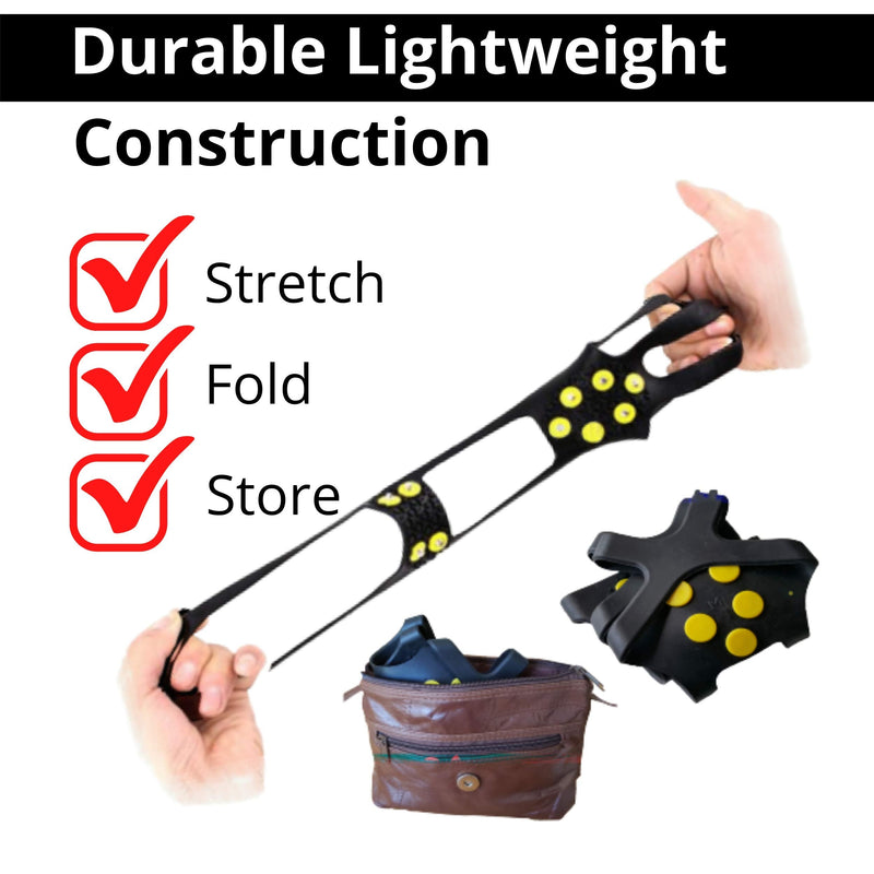 Limm Crampons Ice Traction Cleats - Lightweight Traction Cleats for Walking on Snow & Ice - Anti Slip Shoe Grips Quickly & Easily Over Footwear - Portable Ice Grippers for Shoes & Boots Standard Crampons XLarge - BeesActive Australia