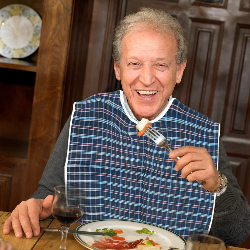 Adult Bibs Waterproof Eldly Bib Adult Washable Dining Bibs Mealtime Bib Clothing Protector for Elderly Men Women - BeesActive Australia
