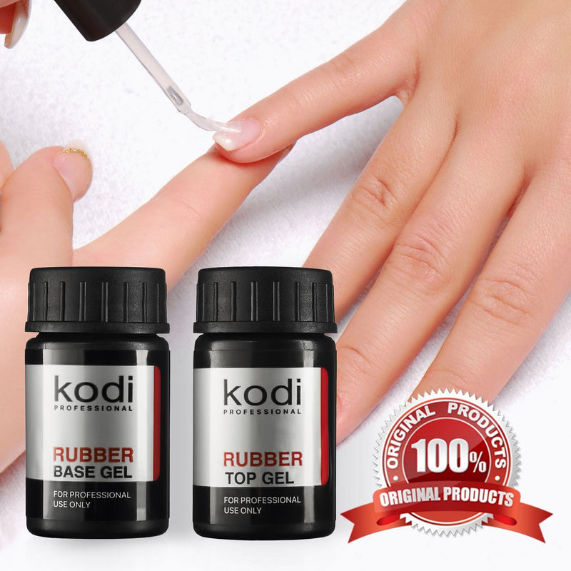 Professional Rubber Top Gel By Kodi | Soak Off, Polish Fingernails Coat Gel | For Long Lasting Nails Layer | Easy To Use, Non-Toxic & Scentless | Cure Under LED Or UV Lamp | 14ml 0.49 oz - BeesActive Australia