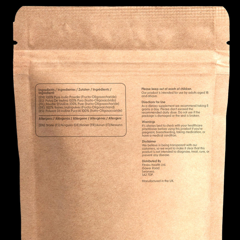 Fitness Health Inulin Powder 500G | Intestinal Support for Healthy Gut and Colon | Great Source of Soluble Dietary Fibre | Prebiotic Supplement | Chicory Root Powder 100 g (Pack of 1) - BeesActive Australia