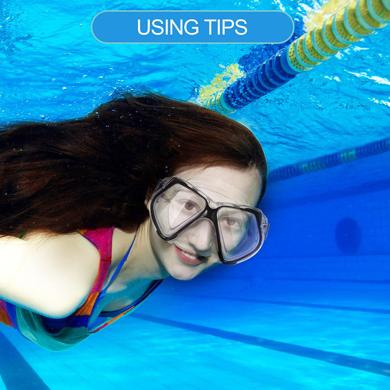 2 Pieces Swim Diving Goggles Swim Goggle Waterproof Swimming Goggles Mask for Adults Black, Blue - BeesActive Australia