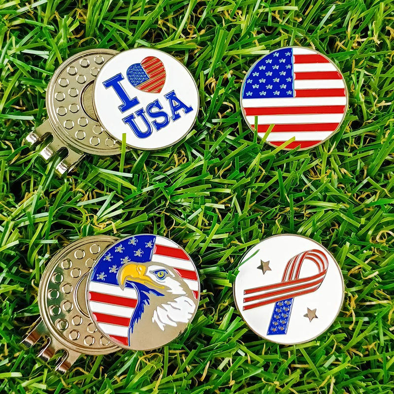 GOLTERS Golf Ball Markers with Hat Clips Value Sets for Men Women Golfer, Removable Attaches Easily to Golf Cap Premium Gifts Composited 01 - BeesActive Australia