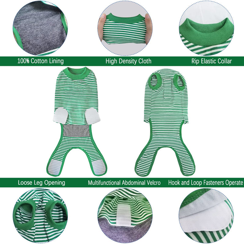 Dog Recovery Suit, After Surgery Wear for Pets Male Female, Professional Dog Onesie for Surgery for Abdominal Wounds Recovery Shirt, Substitute E-Collar & Cone XX-Large Green - BeesActive Australia
