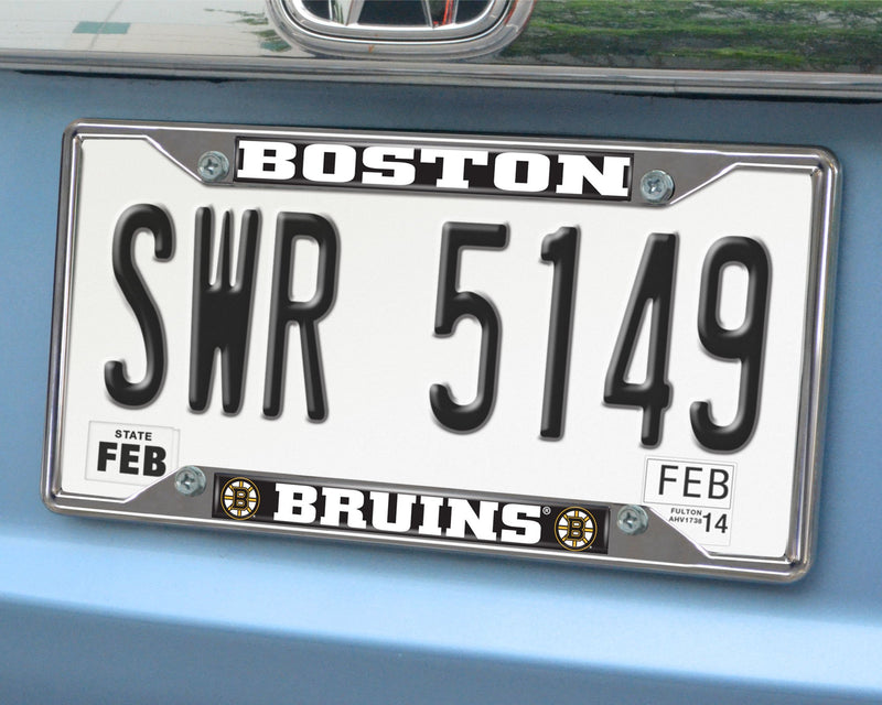 FANMATS NHL Womens License Plate Frame Boston Bruins 6.25"x12.25" - BeesActive Australia