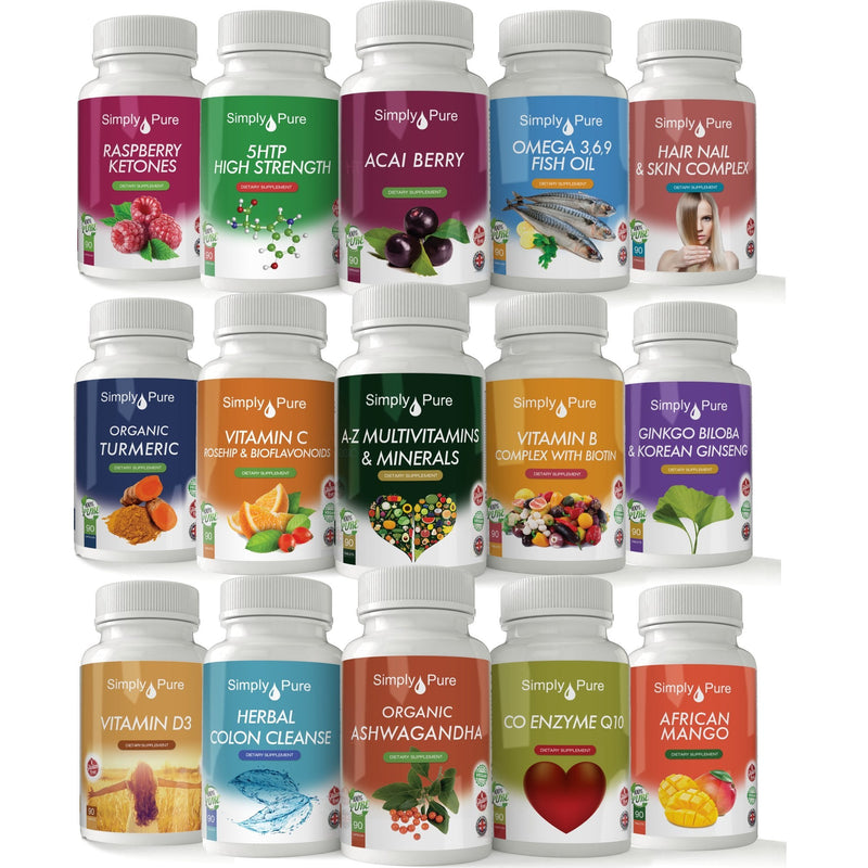 Simply Pure Vegan Raspberry Ketones Capsules x 90, 5000mg, Gluten Free and GM Free - BeesActive Australia