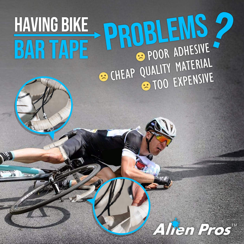 ALIEN PROS Bike Handlebar Tape EVA (Set of 2) Black Red White Blue Pink Green - Enhance Your Bike Grip with These Bicycle Handle bar Tape - Wrap Your Bike for an Awesome Comfortable Ride - BeesActive Australia