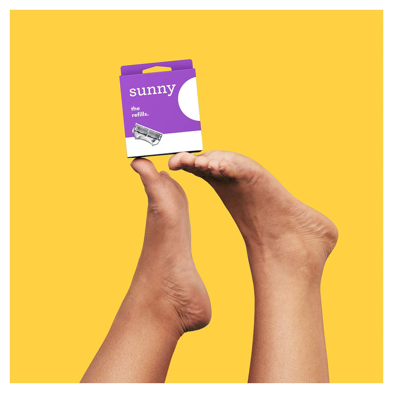 Sunny Razor Blades Women, Pack of 8 Razor Blade Refills with Lubricated Strip, 100% Recyclable 8 Refill Blades - BeesActive Australia