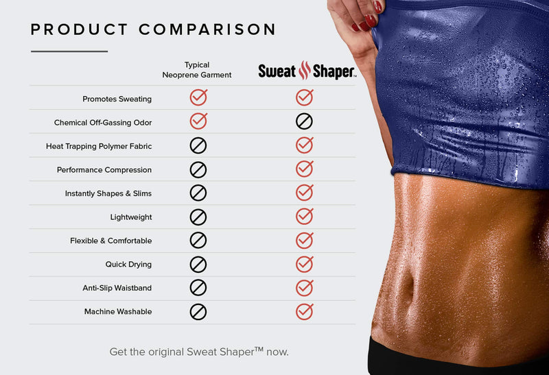Sweat Shaper Women's Premium Workout Tank Top Slimming Polymer Sauna Vest Large-X-Large Black - BeesActive Australia