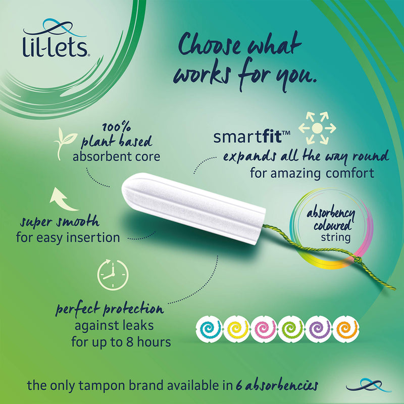 Lil-Lets SmartFit Super Plus Non-Applicator Tampons - pack of 32 Size Super Plus, 32 Count - BeesActive Australia